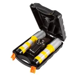 3-in-1 LED Safety Flare Kit - 2 Pack Emergency Warning Light with 3 Flash Modes - Battery Operated for Vehicles -Nebo Sales Store sf x6kit case