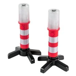 3-in-1 LED Safety Flare Kit - 2 Pack Emergency Warning Light with 3 Flash Modes - Battery Operated for Vehicles