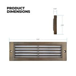 4W Low Voltage Brass LED Step Light - Thin Louvered Faceplate - 12V - 2700K/3000K Warm White - LED Landscape Lighting -Nebo Sales Store slrb xk4 12v dimensions