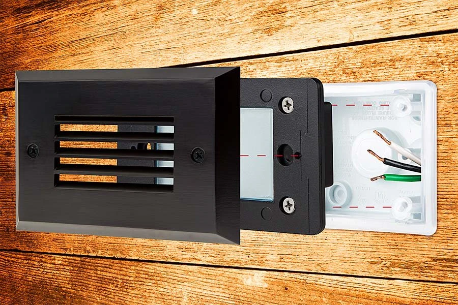 6-Pack 120V LED Step Light with Windowed Faceplate - Copper Finish - 4500K Daylight 7 6-Pack 120V LED Step Light with Windowed Faceplate - Copper Finish - 4500K Daylight - Image 7