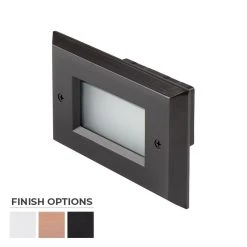 6-Pack 120V LED Step Light with Windowed Faceplate - Copper Finish - 4500K Daylight 26 6-Pack 120V LED Step Light with Windowed Faceplate - Copper Finish - 4500K Daylight -Nebo Sales Store slre x2x 120v ox0