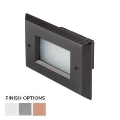 12V LED Step Light - 6-Pack with Windowed Faceplate, White, 4500K - Energy Efficient Deck & Landscape Lighting