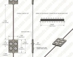 Green Single Color LED Module - 4 SMD LEDs Square Constant Current Module - 20-Pack / 80-Pack for Sign Lighting & Trade Show Booths -Nebo Sales Store smcc x4w0