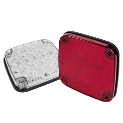 6-1/2" Square LED Truck & Trailer Lights - Stop/Turn/Tail/Reverse - 30 LEDs Surface Mount