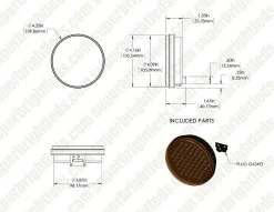 4" Round LED Truck & Trailer Lights - Stop/Turn/Tail Lights - 61 LEDs, 3-Pin Connector, Flush Mount -Nebo Sales Store st a61 assembly digimark