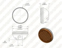 4" Round LED Truck & Trailer Lights - Red Stop/Turn/Tail Lights with 3-Pin Connector - 40 LEDs - Flush Mount 19 4" Round LED Truck & Trailer Lights - Red Stop/Turn/Tail Lights with 3-Pin Connector - 40 LEDs - Flush Mount -Nebo Sales Store st ahb40 assembly digimark