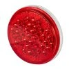 4" Round LED Truck & Trailer Lights - Red Stop/Turn/Tail Lights with 3-Pin Connector - 40 LEDs - Flush Mount