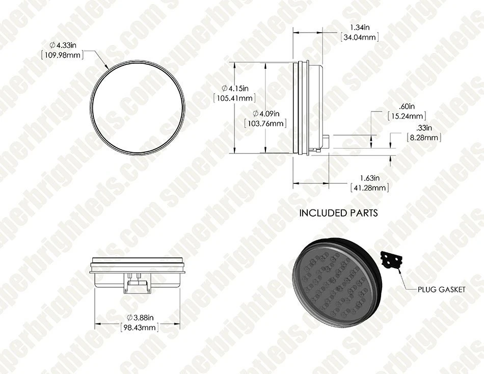 4" Round LED Trailer Backup Light - 30 Bright LEDs - White - Durable & Waterproof 10 4" Round LED Trailer Backup Light - 30 Bright LEDs - White - Durable & Waterproof - Image 10