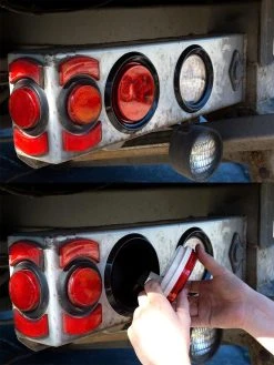 4" Round LED Truck & Trailer Lights - Red Stop/Turn/Tail Lights with Clear Lens & 3-Pin Connector - 17 LEDs - Flush Mount 15 4" Round LED Truck & Trailer Lights - Red Stop/Turn/Tail Lights with Clear Lens & 3-Pin Connector - 17 LEDs - Flush Mount -Nebo Sales Store st xhb17 tow truck application how to