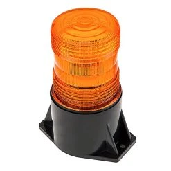 5-1/2" Amber LED Strobe Light Beacon - Single Flash Pattern - Heavy-Duty Vehicle Lighting