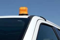 4-1/2" Amber LED Strobe Light Beacon - Magnetic Mount, 12V Adapter, Triple Flash Pattern for Vehicles -Nebo Sales Store stb a45 mbc close up mounted on truck roof