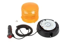 4-1/2" Amber LED Strobe Light Beacon - Magnetic Mount, 12V Adapter, Triple Flash Pattern for Vehicles -Nebo Sales Store stb a45 mbc included