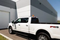 5-1/2" Amber LED Strobe Light Beacon - Magnetic Mount, 12V, 3 Flash Patterns for Vehicles & Construction -Nebo Sales Store stb a57 mbcm installed on roof of truck