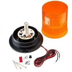 6-3/4" Amber LED Strobe Light Beacon - Double Flash Pattern - Heavy-Duty Vehicle Lighting -Nebo Sales Store stb a57 open