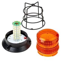 4-3/4" Amber LED Strobe Light Caged Beacon - Heavy-Duty Vehicle Lighting for Construction & Agriculture -Nebo Sales Store stbc a45 comp