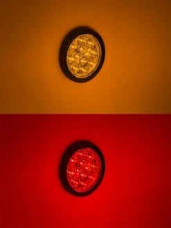 4" Round LED Truck & Trailer Lights - Clear Lens, Stop/Turn/Tail, 12 LEDs, 3-Pin Connector, Flush Mount 13 4" Round LED Truck & Trailer Lights - Clear Lens, Stop/Turn/Tail, 12 LEDs, 3-Pin Connector, Flush Mount -Nebo Sales Store stc x12 on