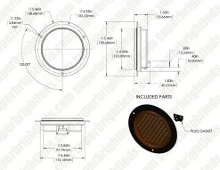 5-1/2" Round LED Truck & Trailer Lights - Stop/Turn/Tail with 61 LEDs, 3-Pin Connector, Flange Mount -Nebo Sales Store stf a61 assembly digimark