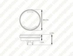 Optronics GloLight LED Trailer Turn Signal & Parking Light - 21 LEDs, Round, Amber, Submersible -Nebo Sales Store stl101abp 1