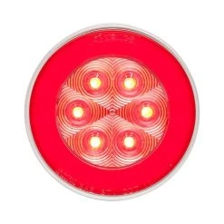 Optronics GloLight LED Trailer Tail Light - 21 LEDs, Submersible, 4" Round, Clear Lens - Stop/Turn/Tail Light -Nebo Sales Store stl101rcmbp on