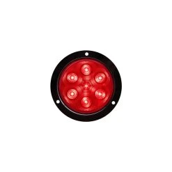 Optronics LED Trailer Tail Light - Submersible, 7 LEDs, Round, Red - Durable Signal Lighting for Trucks & Trailers -Nebo Sales Store stl13rfbp lit up1