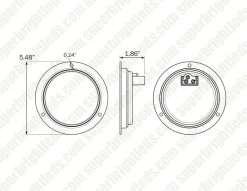 Optronics LED Trailer Tail Light - Submersible, 7 LEDs, Round, Red - Durable Signal Lighting for Trucks & Trailers -Nebo Sales Store stl13rfbp 1