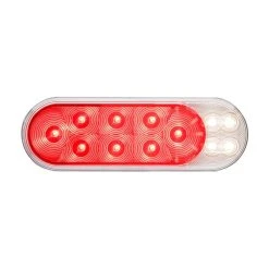 Optronics Fusion LED Trailer Tail Light - 4 Function, Submersible, 16 LEDs, Oval, Red/Clear Lens -Nebo Sales Store stl211xrbp