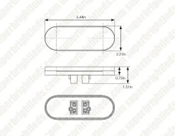 Optronics Fusion LED Trailer Tail Light - 4 Function, Submersible, 16 LEDs, Oval, Red/Clear Lens -Nebo Sales Store stl211xrbp 1