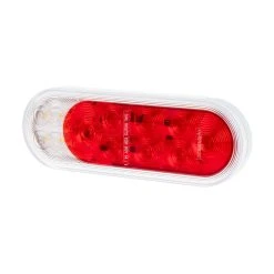 Optronics Fusion LED Trailer Tail Light - 4 Function, Submersible, 16 LEDs, Oval, Red/Clear Lens
