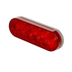 Optronics LED Trailer Tail Light - Submersible Oval Red Stop/Turn/Tail Light with 10 LEDs
