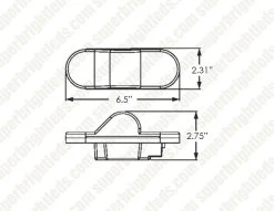 Optronics Mid-Ship Turn Signal & Side Marker LED Light - 9 LEDs, Amber, Submersible - Commercial Truck & Trailer Lighting -Nebo Sales Store stl75abp 1 1