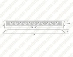 Optronics Streamline LED Trailer Tail Light - Red, 11 LEDs, Submersible, Stop/Turn/Tail Light for Trucks & Trailers -Nebo Sales Store stl79rbp