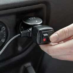 Mini Emergency LED Strobe Beacon - Magnetic Surface Mount - 12V Plug for Vehicles & Construction -Nebo Sales Store stmb x32 mb plugged into 12v 1