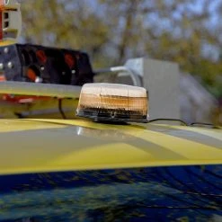 Mini Emergency LED Strobe Beacon - Magnetic Surface Mount - 12V Plug for Vehicles & Construction -Nebo Sales Store stmb x32 mb strobe close up installed 1