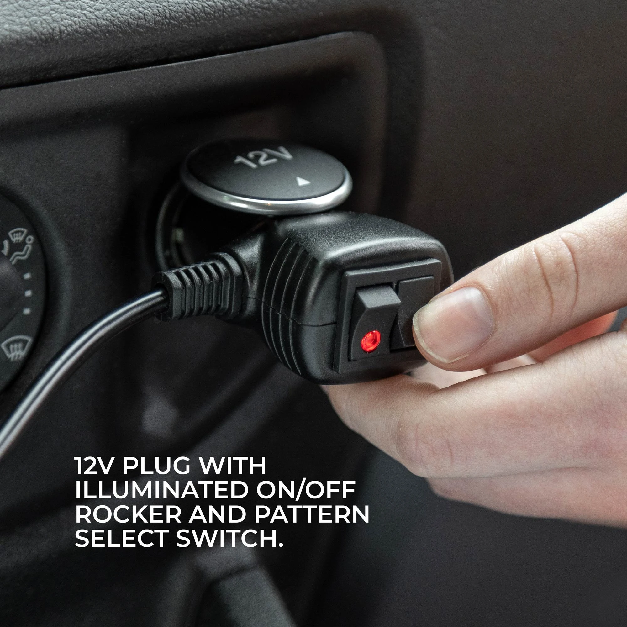 11" Mini Emergency LED Strobe Light Bar with Magnetic Base - 12V Plug - 26 Functions - Clear Lens for Vehicles 4 11" Mini Emergency LED Strobe Light Bar with Magnetic Base - 12V Plug - 26 Functions - Clear Lens for Vehicles - Image 4