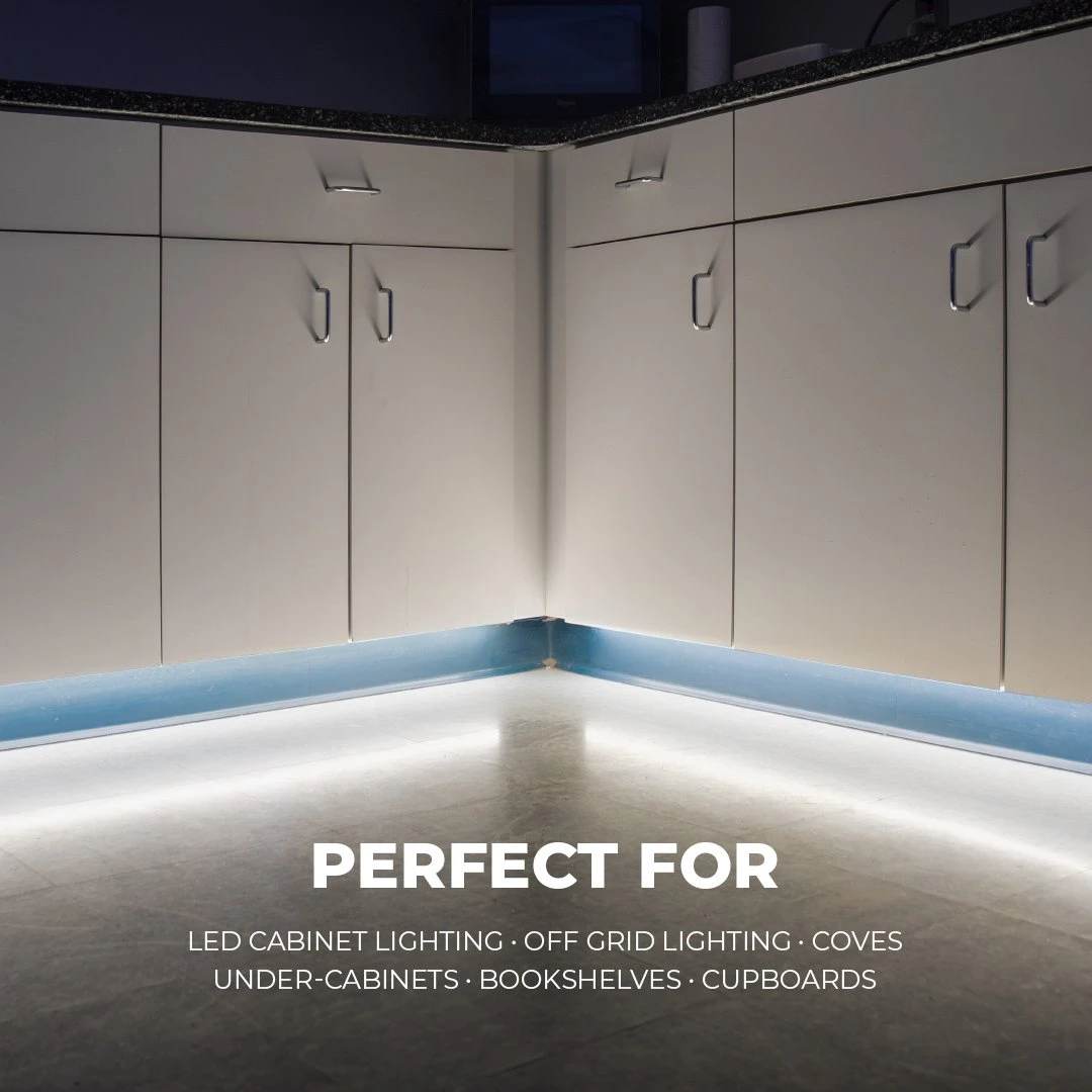 White LED COB Strip Light Kit with Wireless RF Remote - 6500K, Under Cabinet Lighting for Residential Use 8 White LED COB Strip Light Kit with Wireless RF Remote - 6500K, Under Cabinet Lighting for Residential Use - Image 8