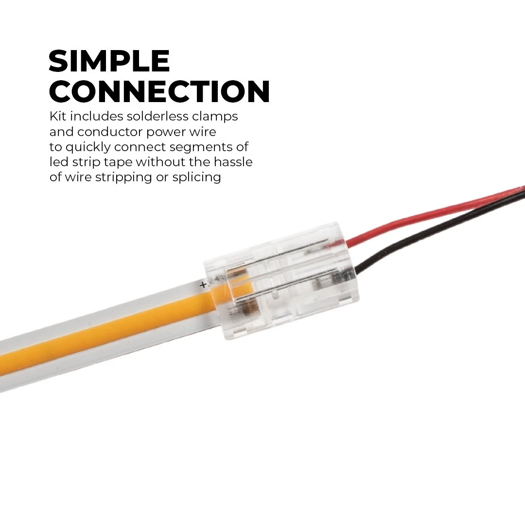 White LED COB Strip Light Kit with Bluetooth Controller - 2200K Warm Light for Under Cabinet Lighting 7 White LED COB Strip Light Kit with Bluetooth Controller - 2200K Warm Light for Under Cabinet Lighting - Image 7