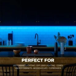 5m RGB LED Strip Light Kit - 24V Color-Changing Tape Light with Wireless RF Remote - Under Cabinet Lighting -Nebo Sales Store stn 1 rgb r1 perfect for