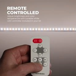 Tunable White LED Strip Light Kit - 5m Adjustable Color Temperature LED Tape Light with Wireless RF Remote - Under Cabinet Lighting -Nebo Sales Store stn 1 tw r1 remote controlled
