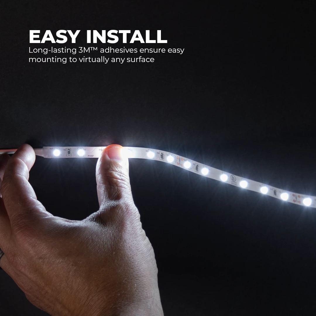 5m White LED Strip Lighting Kit - Under Cabinet LED Tape Light with Wireless RF Controller - 150 Lm/ft - Cool White 6500K 2 5m White LED Strip Lighting Kit - Under Cabinet LED Tape Light with Wireless RF Controller - 150 Lm/ft - Cool White 6500K - Image 2