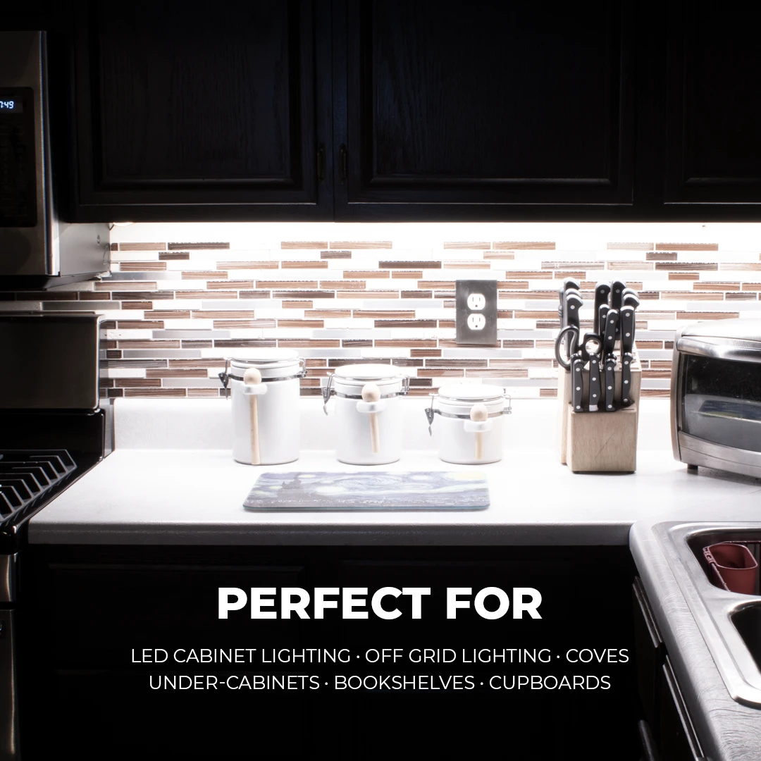 5m White LED Strip Lighting Kit - Under Cabinet LED Tape Light with Wireless RF Controller - 150 Lm/ft - Cool White 6500K 9 5m White LED Strip Lighting Kit - Under Cabinet LED Tape Light with Wireless RF Controller - 150 Lm/ft - Cool White 6500K - Image 9