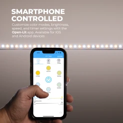 Tunable White LED Strip Light Kit - 5m Bluetooth Smart App Control - Under Cabinet Lighting -Nebo Sales Store stn 2 tw r1 remote controlled