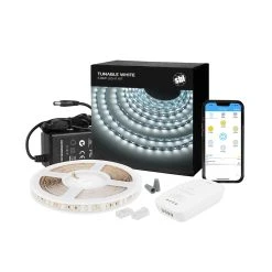 Tunable White LED Strip Light Kit - 5m Bluetooth Smart App Control - Under Cabinet Lighting