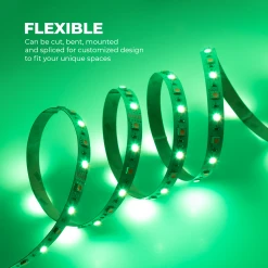 RGBW LED Strip Kit - 5m Color Changing + White LED Tape Light with Wireless RF Remote - Under Cabinet Lighting -Nebo Sales Store stn 3 uc r1 flexible