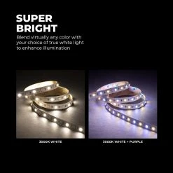 RGBW LED Strip Kit - 5m Color Changing + White LED Tape Light with Wireless RF Remote - Under Cabinet Lighting -Nebo Sales Store stn 3 uc r1 super bright