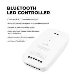 RGBW LED Strip Kit - 5m Color Changing + White LED Tape Light - Bluetooth Smartphone App Controlled - Under Cabinet Lighting -Nebo Sales Store stn 4 uc r1 bluetooth led controller