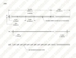 White LED COB Strip Light Kit with Bluetooth Controller - 2200K Warm Light for Under Cabinet Lighting 19 White LED COB Strip Light Kit with Bluetooth Controller - 2200K Warm Light for Under Cabinet Lighting -Nebo Sales Store stn a40k90 o32 08l5m 24v 1