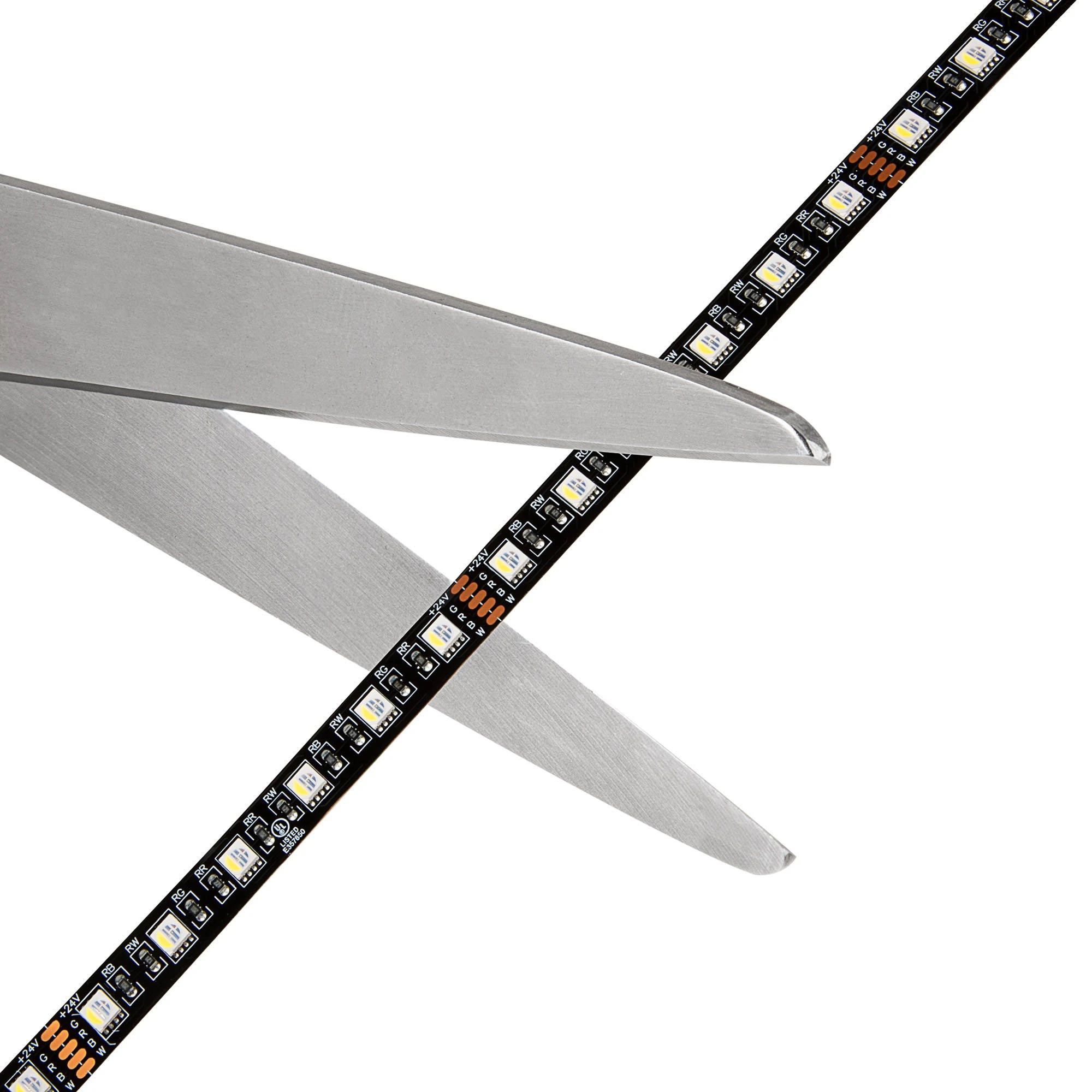 5m Black PCB RGBW LED Strip Light - 5050 Color-Changing Tape Light - 24V - IP20 for Under Cabinet Lighting 4 5m Black PCB RGBW LED Strip Light - 5050 Color-Changing Tape Light - 24V - IP20 for Under Cabinet Lighting - Image 4