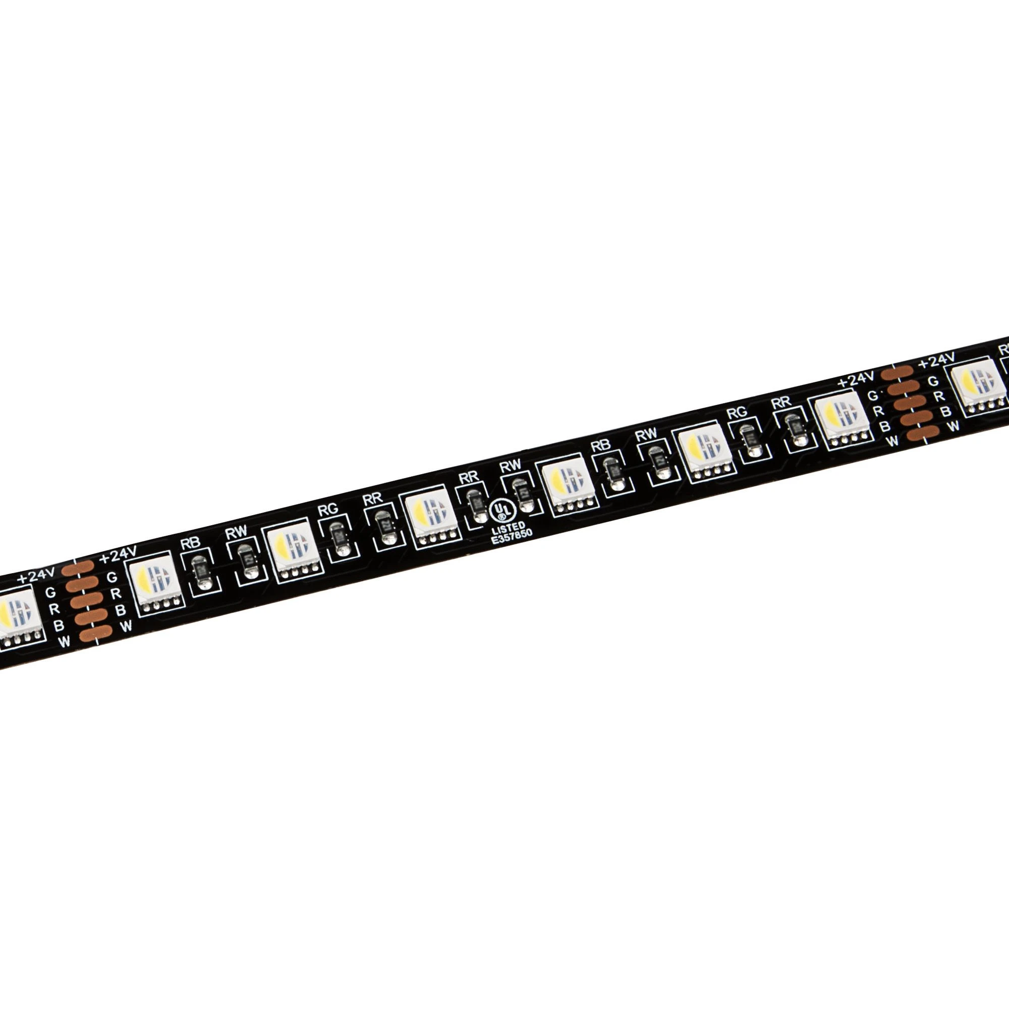 5m Black PCB RGBW LED Strip Light - 5050 Color-Changing Tape Light - 24V - IP20 for Under Cabinet Lighting 1 5m Black PCB RGBW LED Strip Light - 5050 Color-Changing Tape Light - 24V - IP20 for Under Cabinet Lighting