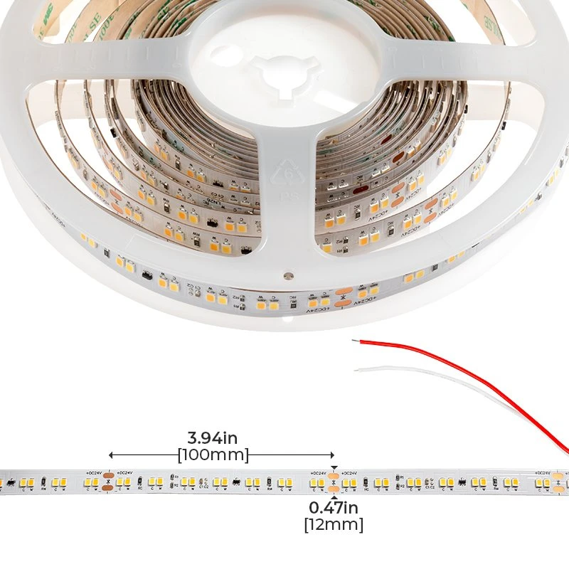 5m Dim-to-Warm White LED Strip Light - Dynamic Color Tape Light - 3000K–1800K - 90+ CRI - 24V - Under Cabinet Lighting 2 5m Dim-to-Warm White LED Strip Light - Dynamic Color Tape Light - 3000K–1800K - 90+ CRI - 24V - Under Cabinet Lighting - Image 2