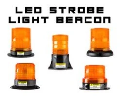 6-3/4" Amber LED Strobe Light Beacon - Double Flash Pattern - Heavy-Duty Vehicle Lighting -Nebo Sales Store stobe beacon 1